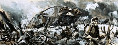 Tanks first appeared during the First World War by English School