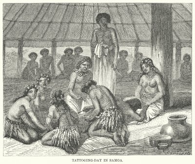 Tattooing-Day in Samoa by English School