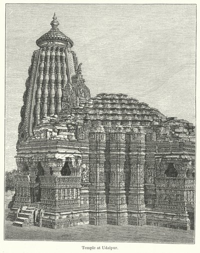 Temple at Udaipur by English School