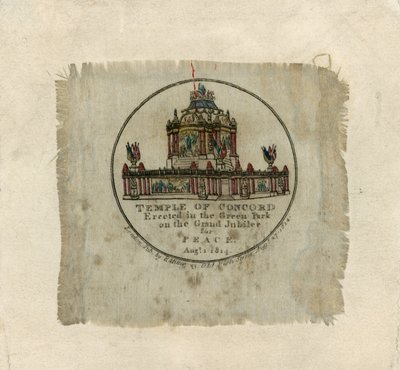 Temple of Concord to celebrate the Peace of 1814 by English School