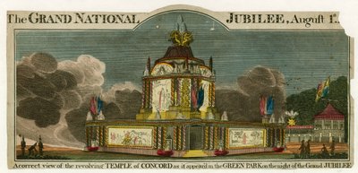 Temple of Concord to celebrate the Peace of 1814 by English School
