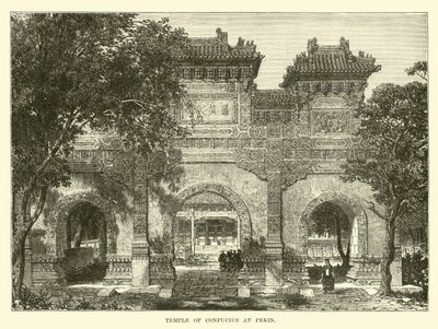 Temple of Confucius at Peking by English School