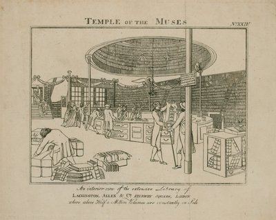 Temple of the Muses, Lackington Allen & Co, Finsbury Square by English School