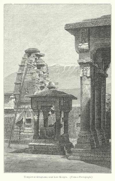 Temples at Kiragrama, near Kote Kangra by English School