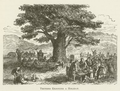Teutons Enjoying a Holiday by English School