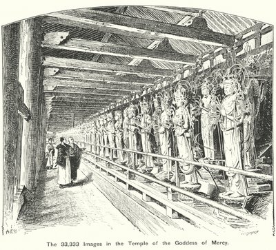 The 33,333 Images in the Temple of the Goddess of Mercy by English School