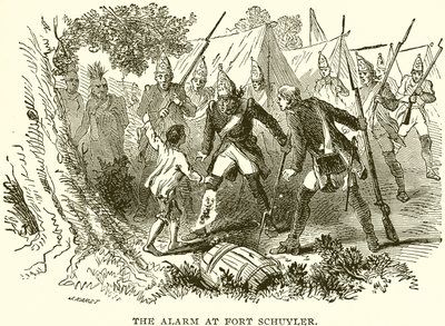The Alarm at Fort Schuyler by English School