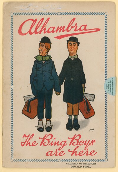 The Alhambra, Leicester Square, London, Programme for The Bing Boys by English School