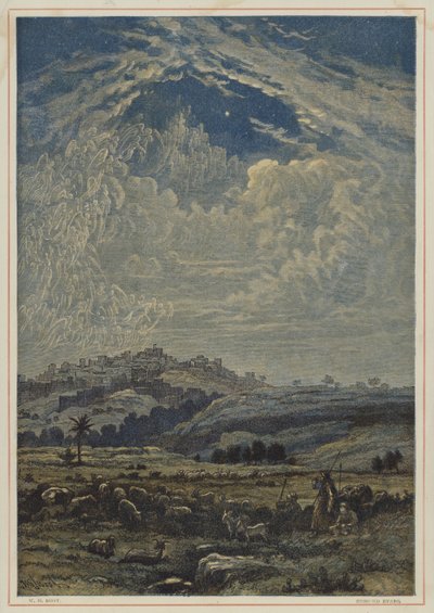 The Annunciation to the Shepherds by English School