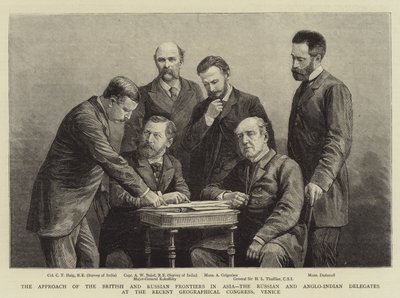 The Approach of the British and Russian Frontiers in Asia, the Russian and Anglo-Indian Delegates at the Recent Geographical Congress, Venice by English School
