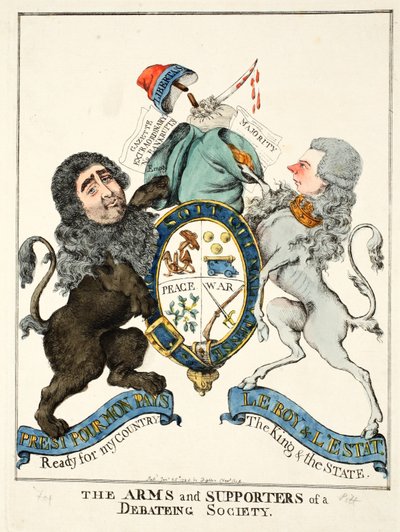 The Arms and Supporters of a Debating Society by English School