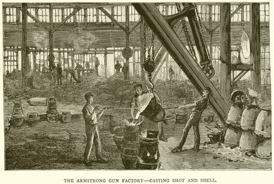 The Armstrong Gun Factory--Casting Shot and Shell by English School