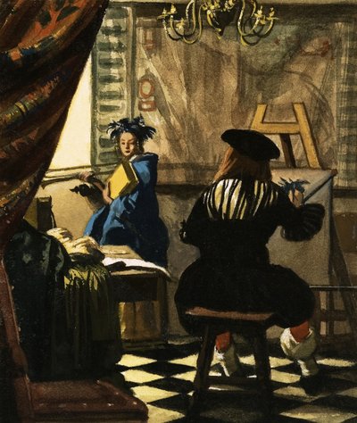The Artist in His Studio by English School
