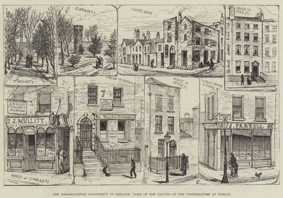 The Assassination Conspiracy in Ireland, Some of the Haunts of the Conspirators at Dublin by English School