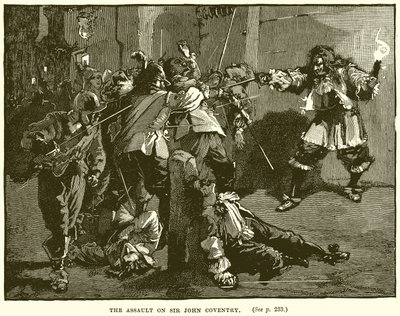 The Assault on Sir John Coventry by English School