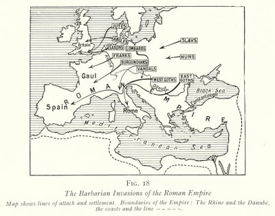 The Barbarian Invasions of the Roman Empire by English School