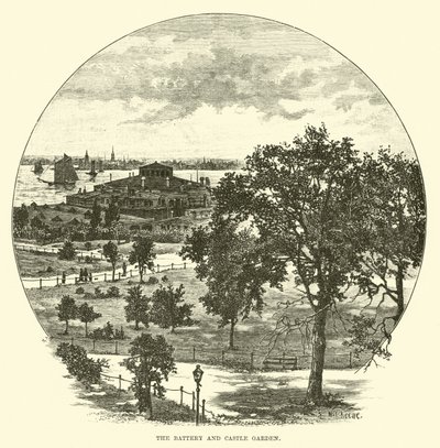 The Battery and Castle Garden by English School