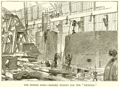 The Bridge Yard--Making Turret for the Victoria by English School