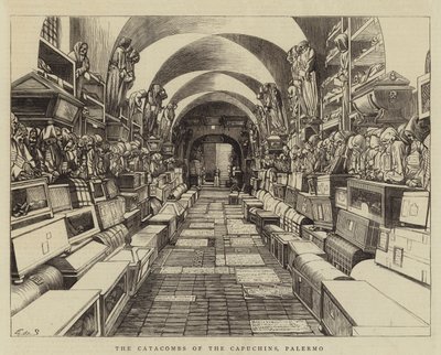 The Catacombs of the Capuchins, Palermo by English School