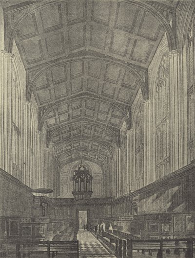 The Chapel, looking West, 1816 (engraving) by English School