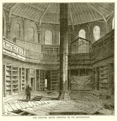 The Chapter House (before restoration) by English School