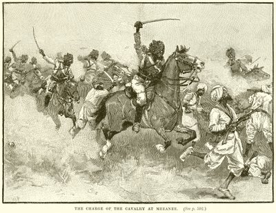 The Charge of the Cavalry at Meeanee by English School
