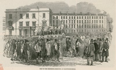The Chartist Meeting on Kennington Common in 1848 (Detail) by English School