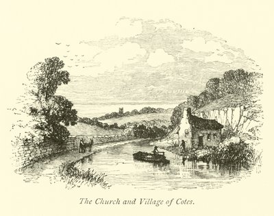 The Church and Village of Cotes by English School