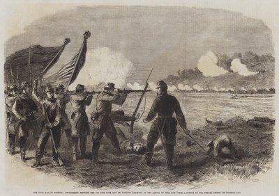 The Civil War in America, Engagement between the 71st New York and an Alabama Regiment at the Battle of Bull Run by English School