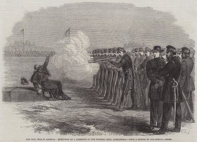 The Civil War in America, Execution of a Deserter in the Federal Camp, Alexandria by English School