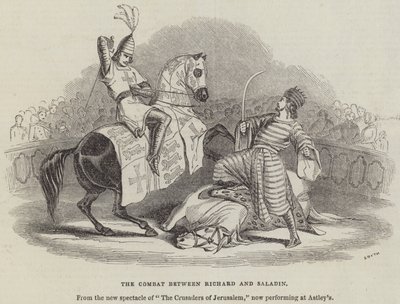 The Combat between Richard and Saladin by English School