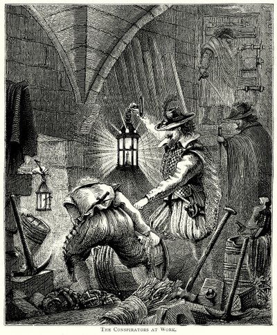 The Conspirators at Work (engraving) by English School