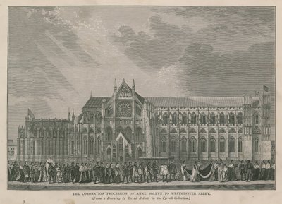 The Coronation Procession of Anne Boleyn to Westminster Abbey by English School