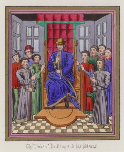 The Duke Of Brittany and his Barons by English School
