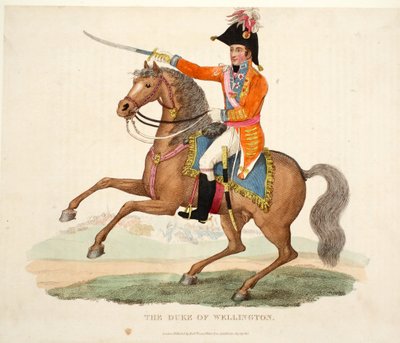 The Duke of Wellington, Illustration from An Historical Account of the Battle of Waterloo by William Mudford, 1816 by English School