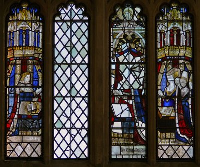 The East Window with the Remains of the Main Royal Figures: On Left Prince Edward (Future Edward V) and on the Right the Royal Princesses by English School