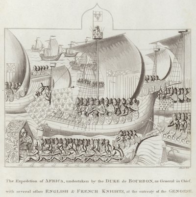 The Expedition of Africa undertaken by the Duke de Bourbon as General in Chief with Several Other English & French Knights at the Entreaty of the Genoese by English School