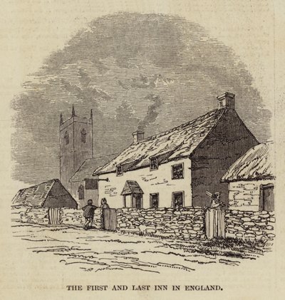 The First and Last Inn in England (engraving) by English School