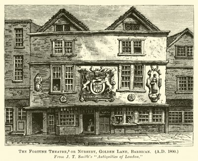 The Fortune Theatre, or Nursery, Golden Lane, Barbican, AD 1800 by English School