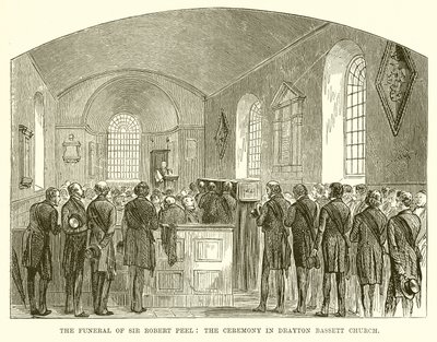 The Funeral of Sir Robert Peel: The Ceremony in Drayton Bassett Church by English School