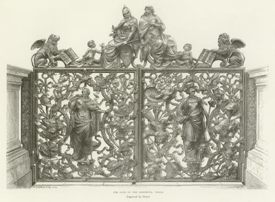 The Gate of the Loggietta, Venice by English School