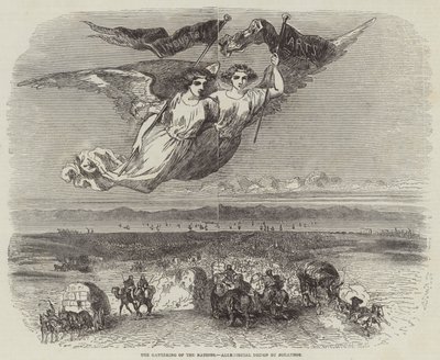 The Gathering of the Nations, Allegorical Design by Johannot by English School