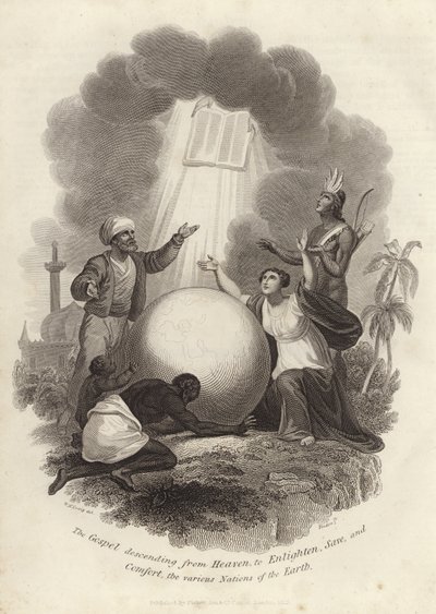 The Gospel Descending from Heaven, to Enlighten, Save, and Comfort, the Various Nations of the Earth by English School
