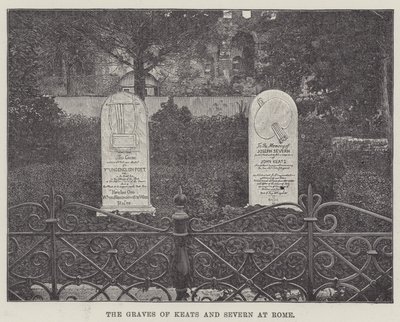 The Graves of Keats and Severn at Rome by English School