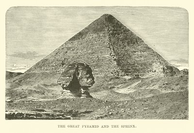 The Great Pyramid and the Sphinx by English School