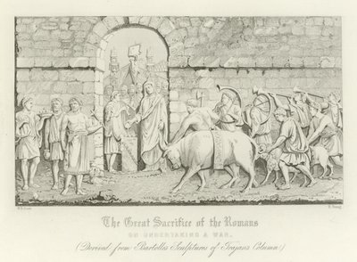 The Great Sacrifice of the Romans on Undertaking a War by English School