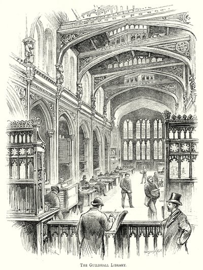 The Guildhall Library by English School