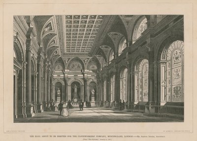 The Hall About to be Erected for the Clothworkers Company, Mincing Lane by English School