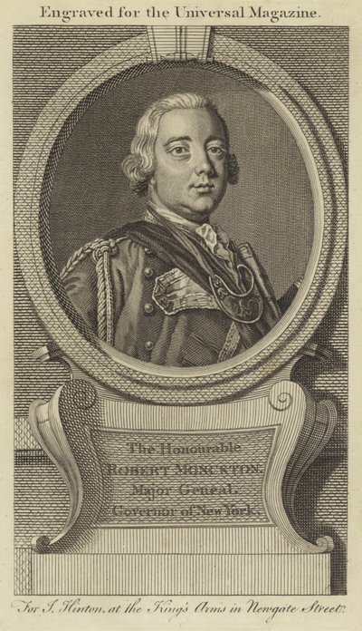 The Honourable Robert Monckton, Major General, Governor of New York by English School