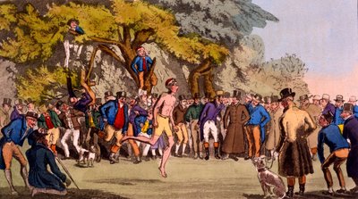 The Hopping Match on Clapham Common, from Egans Sporting Anecdotes by English School